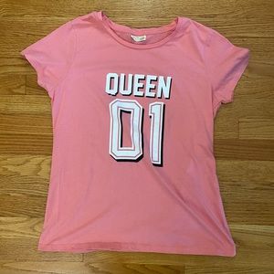 Bobbie Brooks Tshirt Women’s Large Pink Queen 01 Short Sleeve Tee